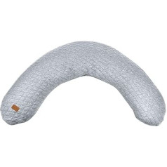 Red Castle Big Flopsy Nursing Pillow, Pregnancy Pillow, Maternity Pillow, Multi-Functional Nursing Pillow, Suitable for Sleeping/Nursing, Support, Relaxation and Comfort, Cotton Flower, Heather Grey