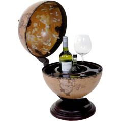 Globe Table Bar HWC-T873, Mini Bar Table Bar, World Globe for 3 Bottles, MVG Certified