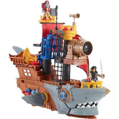 Fisher-Price Imaginext DHH61 Pirate Shark Mouth Pirate Ship, toy suitable for children over 3 years.
