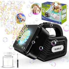 Bombble Bubble Machine, Automatic Bubble Machine for Children, 10,000 Bubbles/Minute with 240 ml Tank, Bubble Machine Gift for Children/Birthday/Party, Bubble Machine