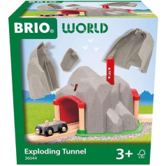 BRIO World - 36044 Tunnel with Blast Function - Train Set for Children from 3 Years, Toys from 3 Years