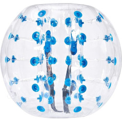 VEVOR Inflatable Bump Ball Bumper 1 Piece 1.2 m x 1.03 m, Human Collision Ball, PVC Body Bubble Bounce Ball for Outdoor Activities, Transparent + Blue Dots Inflatable Bumper Ball