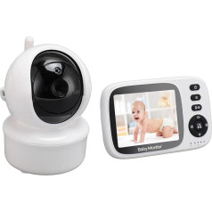 Naroote Babykamera-Monitor, Einfach zu Installierender Baby-Videomonitor, Hochauflösende Nachtsicht für Zuhause (EU-Stecker)