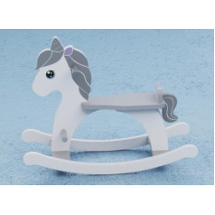 FUNLIO Wooden Rocking Horse Grey