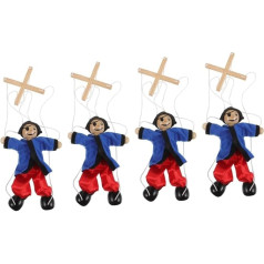 Abaodam 4 Stück Schnur Marionette Piratenpuppe Handpuppe Clown Plüschtiere Adukt-Spielzeug Kinderspielzeug Plüsch-babypuppe Plüschpuppe Erwachsenenpuppe Für Jungs Clownfiguren Hölzern Blue