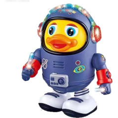Prevessel Musical Duck Toy, Dancing Duck Game, Electric Musical Dancing Duck, Educational Toy Baby Preschool Educational Learning Toy with Music and Lights, Space Ducks