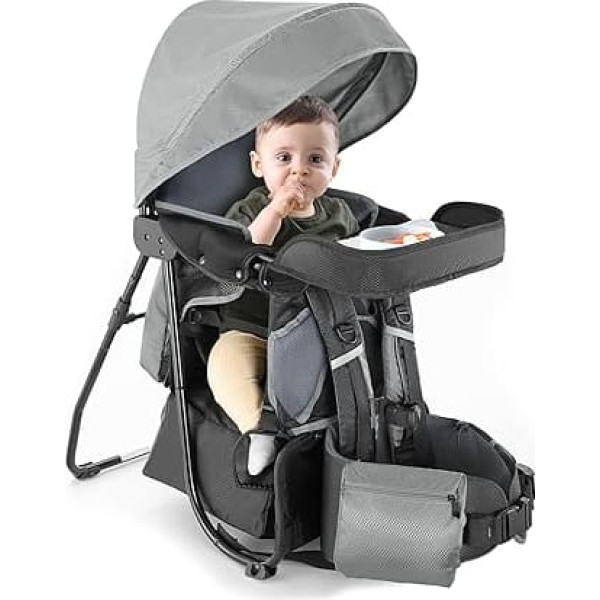 besrey Children's Carrier Children's Back Carrier Humpback Carrier for Outdoor Use Black