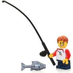 LEGO Outdoor Adventure Minifigure Camper Boy Child (with Fishing Pole and Crab) 60182