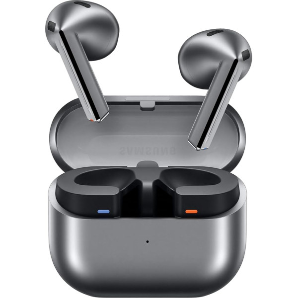 Samsung Galaxy Buds3 Wireless Bluetooth Headphones, Active Noise Cancelling (ANC), Adaptive Noise Cancelling, In-Ear Headphones with 360 Audio, Silver, Includes Anymode Clear Case