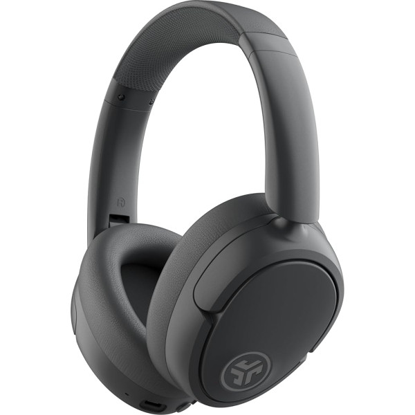 JLab JBuds LUX ANC Active Noise Cancelling Smart Headphones - Wireless Over-Ear Headphones with Microphone, 70+ Hours Playtime, Foldable Bluetooth, Multipoint and Customizable Sound, Graphite