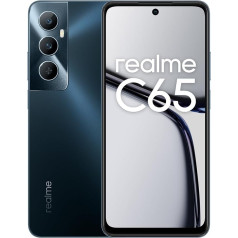 realme C65 Smartphone 6.67 inch Eye Display Comfortable Mobile Phone 50MP AI Camera Helio Chipset Support Micro SD 8+256GB Black