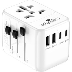Offgridtec Universal Travel Adaptor Worldwide 2 x USB-A and 2 x USB-C White
