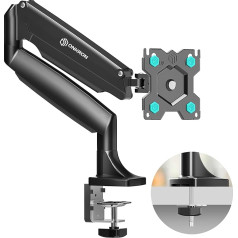 ONKRON G100-B Table Mount for TV and Monitors 13 - 32 Inches with a Weight of up to 9 kg Max VESA 100 x 100 Tilts -90° to +45° Swivel 180° Rotatable 360° Black