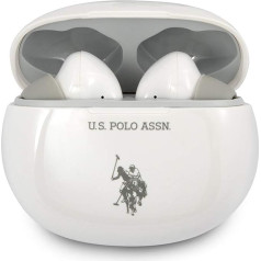 US Polo USTWS1WH Bluetooth Headphones + Docking Station White