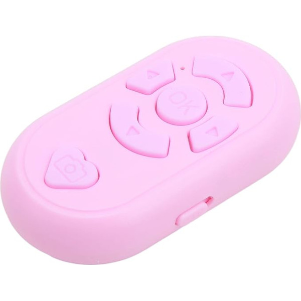 TikTok Remote Control, BT Hands-Free Kindle App Page Turner, Rechargeable Camera Video Recording, Remote TikTok Scrolling Ring Clicker for Phone (Pink)