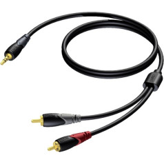 Kabelis 3,5 mm stereo savienotājs - 2x rca/cinch male 3 m - cla711/3