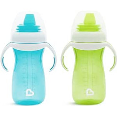 Munchkin® Gentle™ Transition Sippy Cup with Trainer Handles, 10oz (2 Pack) Blue/Green