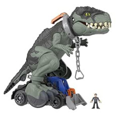 Fisher-Price Imaginext GWT22 Jurassic World Stack and Biting Action Giant Dinosaur, Approx. 40 cm Dinosaur Toy with Lights, Sounds and Action for Preschool Children from 3 Years