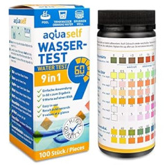 Aquaself 9 in 1 Water Test - 50 Pieces Drinking Water Test Strips for Checking Water Quality