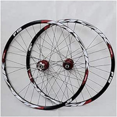 HJRD Mountain Bike Wheel Set 29/26/27.5 Inch Bicycle Wheel (Front + Rear) Double Wall Aluminium Alloy MTB Rim Quick Release Disc Brake 32H 7-11 Speed