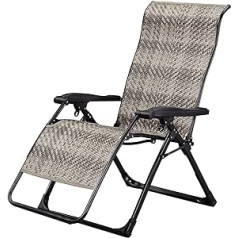 Juan Zero Gravity Lounge Chair, Wider Armrest, Adjustable Garden Lounger, Portable S-Shaped Backrest, Folding Chair for Pool, Yard, Patio, Beach, Supports 380 lbs (Colour: C)