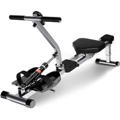 Foldable Rowing Machine with 12 Levels Resistance Adjustment, Adjustable Home Rowing Machine for Home, Max Load 120 kg, Rowing Machine with LCD Monitor for Fitness