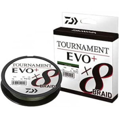 Daiwa Tournament X8 Braid EVO+ 135m Dark Green Braided Fishing Line