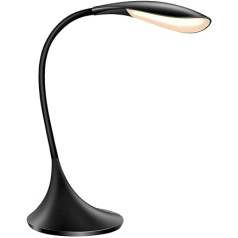 LED Desk Lamp, Dimmable Bedside Light with 3 Brightness Levels Touch Switch, 360° Rotatable Flexible Silicone Gooseneck Table Lamp for Bedroom and Office, 7W/500LM/3000K