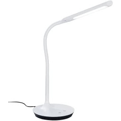 Trio Leuchten Polo 527090131 LED Table Lamp Matte Plastic White with 5 Watt LED 4-Way Touch Dimmer 40 x 16.39 x 41 cm