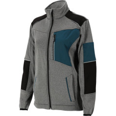 Women's sweatshirt, grey-black-turquoise, 