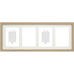 Deknudt Rahmen S66Kb4-13.0X18.0 Bilderrahmen Naturfarbe, 4 Bilder Vertikal