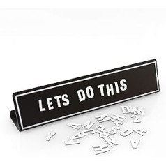 MUSTARD Moodboard Personalised Message Board with Magnetic Letters for Inspiration Creative Retro Board Black