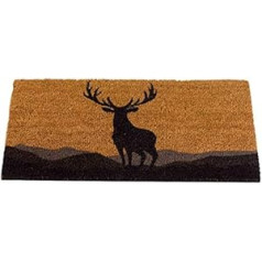 Garden Mile® Scottish Highlands Stag Scottish Highlands Non Slip Doormat for Indoor and Outdoor Use - Easy Clean - 75x45cm