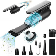 JoyGeek 4-in-1 Cordless Handheld Vacuum Cleaner, 8000 Pa Car Vacuum Cleaner with 4000 mAh Battery and Washable Filter, 90,000 RPM Electric Dust Blower, Mini Vacuum Cleaner for Car, Home, Kitchen, Pet