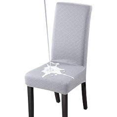Fuloon Chair Covers, Waterproof, Stretch Chair Cover, Modern Chair Cover, Elastic, Removable, Washable, Fitted Cover for Dining Room Chairs, Swing Chair, Set of 4