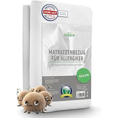 Welldora Premium mite cover mattresses 90 x 200 x 20 cm, specialist tested allergy sufferers mattress protector, anti-mite encasing with zip, allergy sufferers bed linen