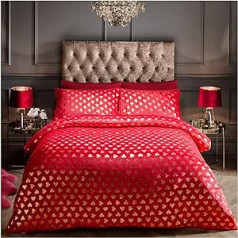 GC GAVENO CAVAILIA Luxury Super Soft Warm Cozy Hearts Duvet Cover Set Polyester Deep Double