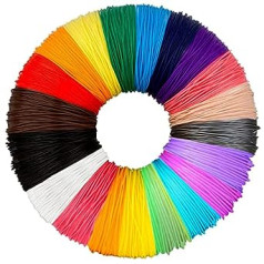 3D Pen Filament PLA 20 Colours 10 m Each - 3D Pen PLA Filament 1.75 mm 3D Pen Paint Set for ODRVM, Tecboss, Lovebay, 3D Pen and 3D Printing Pen