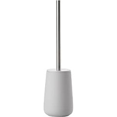 Zone Denmark Nova Toilettenbürste, Klobürste aus Porzellan und Edelstahl, WC Bürste mit Bürstenhalter, Soft-Touch-Beschichtung, Durchm. 10,3 cm, Höhe 37 cm, Soft Grey