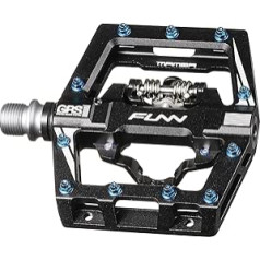 FUNN Mamba S Mountain Bike Clipless Pedal Set - Single Sided Clip Compact Platform MTB Pedals, SPD Compatible, 9/16