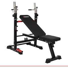 HAMMER Force 4.0 Weight Bench with Rack, Incline Bench, Foldable, 180 kg Body Weight