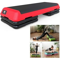 Hua Stepbenches Aerobic Sport Stepper, 3-Step Adjustment, Home Fitness Strength Training Gymnastics Board, Suitable for Men and Women, Safe Load 300 kg, 107 x 40 x 21 cm