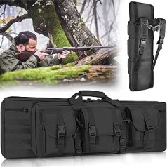 Tactical Weapon Bag Waterproof Long Gun Bag Double Rifle Bag for Long Guns, Case Long Rapons for Carrying Weapons and Fishing Rods, Waterproof and Scratch-Resistant