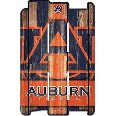 Wincraft NCAA Auburn University Wooden Fence Sign, Black