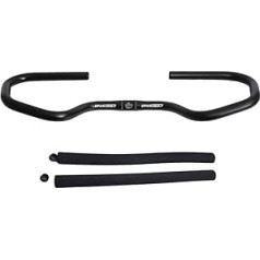 UPANBIKE Butterfly-Fahrradlenker fürs Trekking, Radfahren, Rennradfahren, mit Schaumstoffgriffen, Schwarz, 25.4mm Hanlebar+2 Sponge