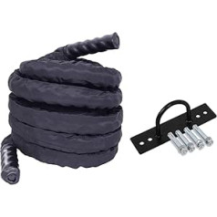 Battle Rope Hua High Quality Heavy Battle Rope 50 mm x 12 m, Fitness Rope, Strength Training Combat Rope, Wear-Resistant and Non-Slip, for Outdoor Climbing