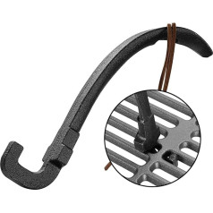 Cast Iron Grill Grate Lifter, Grill Accessories for Cast Iron and Stainless Steel Racks, 20.3 cm Cooking Grate Lifter, Grate Lifter Universal Grill Tool, Grill Lifter for Most Charcoal Grills and Gas
