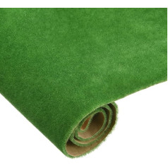 sourcing map Artificial Model Grass Mat, 3 Pieces, 50 x 50 cm, Green, Realistic Artificial Grass for Garden, Lawn, Decoration, Model