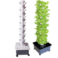 KKMNDE Hydroponic Growing System for Indoor Horticulture - Vertical Aeroponic Tower Garden for Growing Herbs, Fruits and Vegetables - Aero Garden System