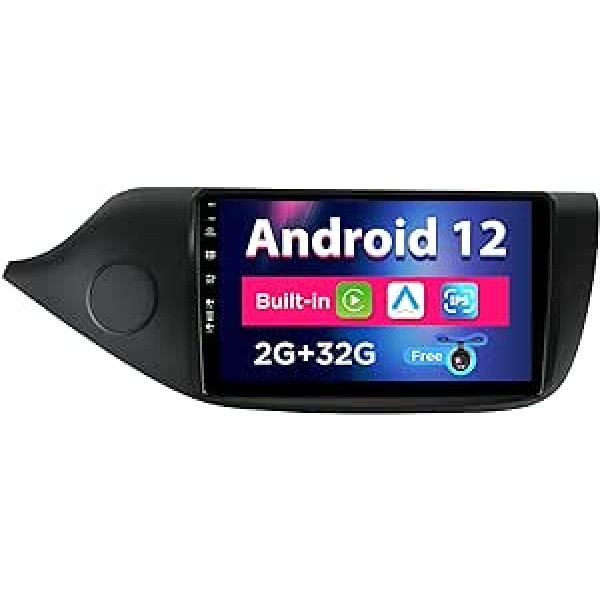 SXAUTO Android 12 IPS Car Radio for Kia CEE'd CEED JD (2012-2018) - Built-in CarPlay / Android Car - Reversing Camera Free - 2G + 32G - Steering Wheel Control DAB Fast Boot WiFi DSP - 2 DIN 9 Inch